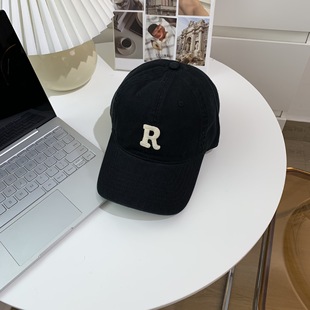 Korean Style All-match Casual Baseball Cap Women's Autumn Face Small Internet Celebrant Same Style Soft Top Embroidered Japanese Style R Cap