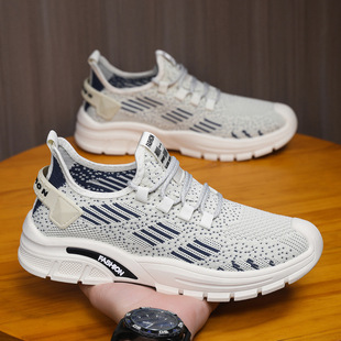 Men's Shoes Summer Breathable 2024 New Men's Casual Running Shoes Men's Fashion Flying Weaving Mesh sneaker Men's