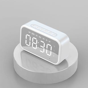 Настольный будильник Bluetooth беспроводной стерео мини светодиодный зеркальный цифровой телефон часы динамик подарок стерео звуковой эффект