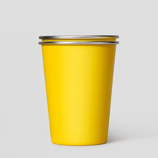 Logo fixed 304 stainless steel straight drink cup drop-proof camping single-layer curling beer outdoor stacked cold drink cup