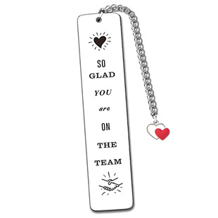 Metal stainless steel bookmark lettering can be laser lettering plus logo creative style literary gifts inspirational gifts