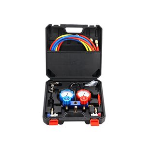 Automobile Air Conditioning Fluoride Meter Group suit R134a Refrigerant Automobile Fluoride Meter Instrument Snow Type Pressure Gauge Double Gauge Valve