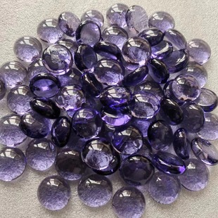 Craft glass beads toy glass beads go glass flat beads purple glass flat beads