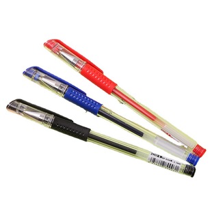 Positive color gel pen 0.5mm black ink pen signature pen bullet water pen Red Blue Black 12/box