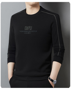 2025 Cross-border Live Spring and Autumn Crewneck Turtleneck T-Shirt Fashion Chinese Red Men's Sweater