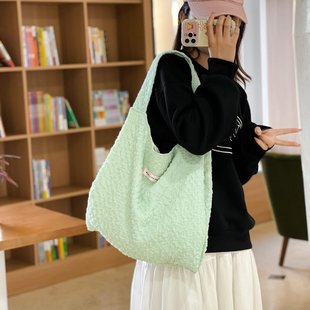 New Large Capacity Casual Lazy Style Tote Bag All-match Canvas Shoulder Bag Japanese and Korean-style European and American Student Fashion Women's Bag