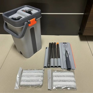 2024 new thick barrel body comes with brush cleaning scraping music drag wet and dry dual-use hand-free mop bucket
