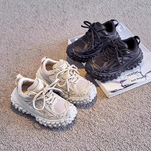 Children's sneaker Spring and Autumn Boys Shoes Tire Shoes Girls Casual Shoes Dad Shoes Baby Shoes Single Breathable Shoes