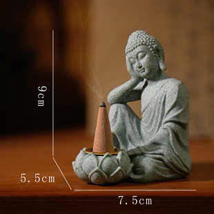 Cross-border New Products Buddha Statue Crafts Zen Fish Tank Landscape Decoration New Chinese Creative Entrance Home Decorations