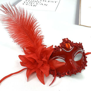 Party Feather Mask Adult Children Women Half Face Princess Halloween Antique Show cos Stage Performance