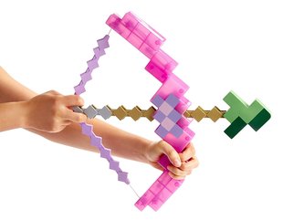 My World Around Toy Weapon Purple Enchantment Bow and Arrow Diamond Sword Draft 2-in -1 Set Catapult Gift