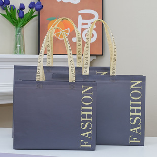 in stock non-woven bag high sense clothing bag shopping handbag three-dimensional large capacity advertising bag can be customized