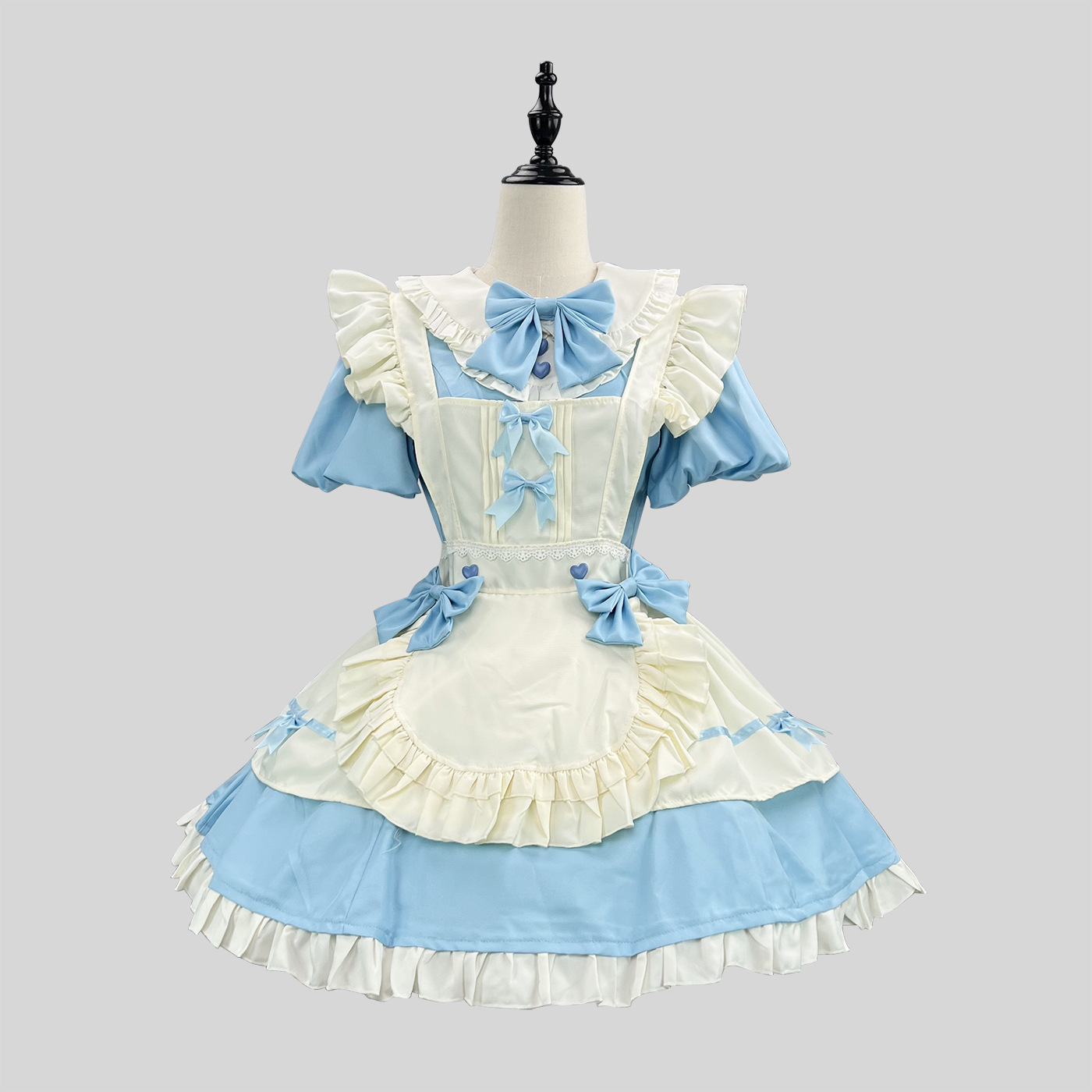 French Sweet Cute Lolita Lolita Soft Girl Tight Waist dress Flying Sleeve Apron Elegant Maid Dress
