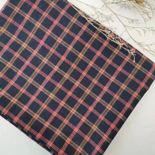 Polyester-Cotton Yarn-Dyed Flannel Plaid Shirt Fabric Brushed Twill Plaid Flannel Children's Clothing Luggage Fabric