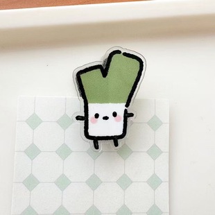 Funny Vegetable Notes Holder Student Ins Style High Color Value Girl's Heart Acrylic PP Holder for Small Fresh Documents