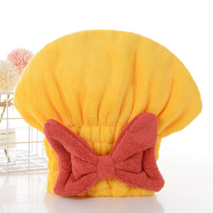 Hair Dried Hat Super Absorbent Quick Dried Hat Bow New Style Cute Hair Dried Towel Hair Shower Hat Women's Bag Headscarf