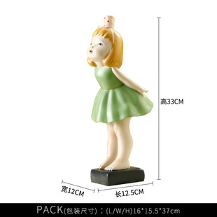Cross-border Explosions Youth Girl European-style Light Luxury Simple Resin Crafts Home Furnishing Desktop Decorations Ornaments Wholesale