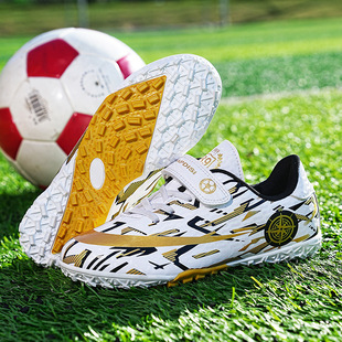 Children's football shoes with Velcro, men's and women's broken nails, middle and big children, primary school students, lawn competition training sneakers wholesale