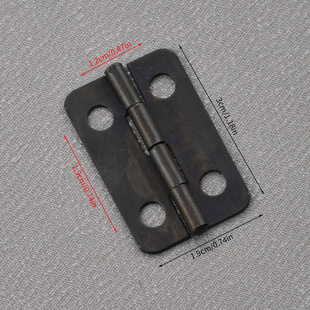 Jingmao 1.2 inch antique iron hinge 4 hole wooden box hinge packaging accessories 30*19mm Black