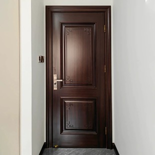 Factory Direct Sales Congo Sapele Solid Wood Door Walnut Bedroom Door Solid Wood Door Teak Room Door Customization