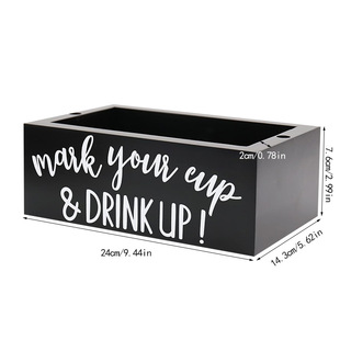 Disposable Cup Storage Box Wooden Coffee Shop Paper Cup Storage Rack Square Desktop Bar Storage Box Cup Holder