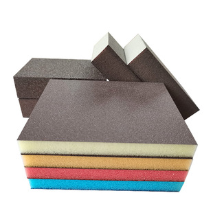 Factory direct supply sponge sand block woodworking furniture paint Jade model polishing sponge sandpaper cross-border supply