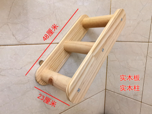 Solid Wood Wall-mounted Cat Climbing Rack Wall-mounted Cat's Nest Jumping Platform Soft Ladder Sisal Cat Grabbing Column Cat Tree Furniture Hard Ladder