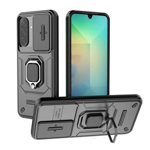For new Samsung A26 battle bear ring mobile phone case Samsung A26 magnetic push window protective case