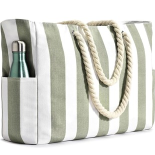 Cross-border Outdoor Blue and White Stripe Storage Bag Absorbent Quick-drying Portable Beach Bag Cross-border in stock Bag