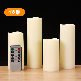Led electronic candle lamp plastic wave mouth bullet head Christmas wedding atmosphere simulation waterproof electronic candle lamp