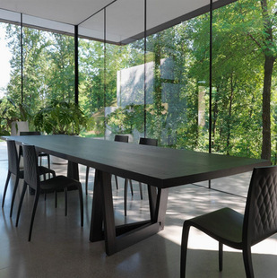 loft American-style solid wood conference table long table simple desk log large board table industrial style large Workbench
