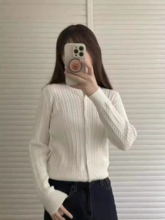 Zhao Ruth with RL Ruff Pony Embroidered Knitwear Crewneck Sweater Cardigan Coat Jacket Women's Autumn and Winter
