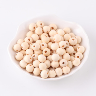 4-50mm Beads Loose Beads with Holes Small Wooden Balls Small Wooden Beads Handmade DIY Jewelry Accessories Materials Hemu Round Beads