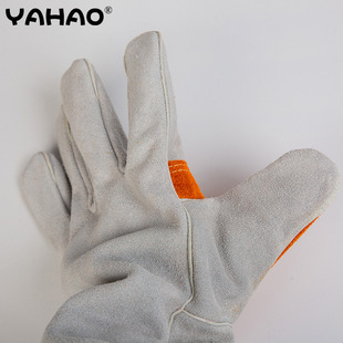 Source Factory Cowhide Welding Gloves Thickeneded Welding Insulation Wear-resistant Extended Welder Full Leather Soft and Comfortable