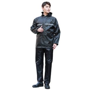 Thickened raincoat rain pants suit fashion outdoor riding raincoat wholesale reflective split anti-rainstorm labor protection flood prevention