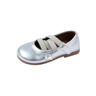 Korean Style Red Small Leather Shoes for Girls 2025 Spring and Autumn New Baby Princess Single-layer Shoes with Soft Sole for Girls Dress Leather Shoes