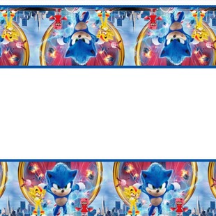 Новая тема Sonic День рождения Одноразовая Декоративная посуда Бумажный лоток Бумажный стаканчик Тканевая скатерть Баннер Торт Вставка