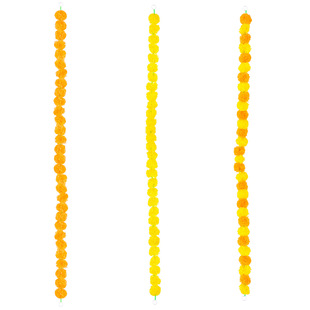 Cross Border Halloween Indian Decorative Garments Artificial Marigold Flower String Festival Celebration Mexican Day of the Dead Plastic