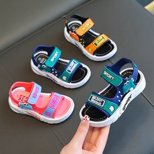 Children's sandals boys shoes summer beach shoes soft bottom non-slip medium and big Children Baby boys casual student shoes