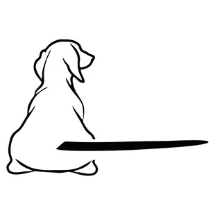 Встряхните хвост щенка Windshield Dogs автомобильная наклейка резные вырезающие заднее стекло стикер декоративная наклейка