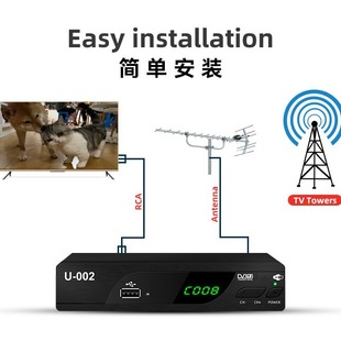 Shenzhen Junuo factory hot DVB-T2 HDTV set-top box DVB-T2 support WIFI out of Malaysia