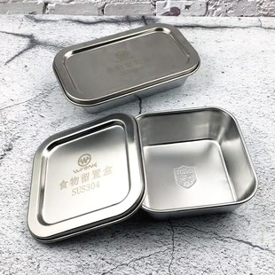 304 stainless steel sample box kindergarten school canteen restaurant food sample detection Bowl storage bottle jar with lid