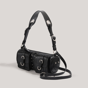 CHARHP & KEJNT genuine goods underarm bag 2023 new niche design shoulder retro all-match cylinder messenger bag