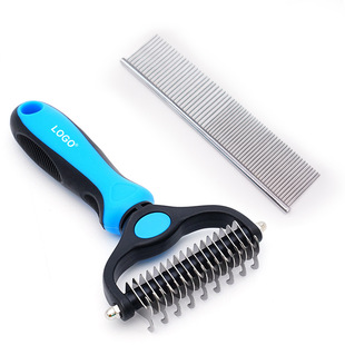 Cross-border Pet Comb Comber Double-sided Open Knot Comb Dog Comb Open Knot Knife Supplies Dog Hair Knot Hair Removal Comb