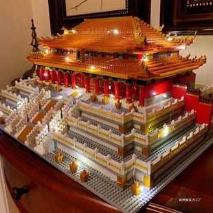 Запретный город Taihe Hall Building Building Toy Boy Сбор головоломки Трехмерная модель древней архитектуры в китайском стиле