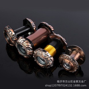 Wholesale cat eye zinc alloy HD wide-angle metal anti-theft door wooden door anti-skid Peep-proof pure copper fire door cat eye