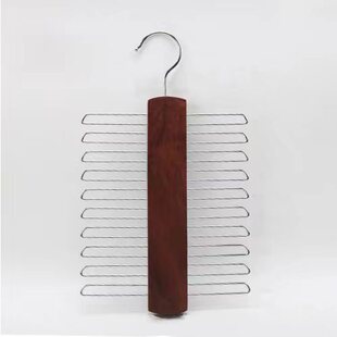 Multi-functional Solid Wood Hanger Storage Artifact Multi-layer Display Hangable Tie and Silk Scarf Wooden Household Dormitory Hanger