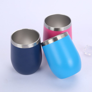 Processing and Customization of Fashionable U-Shaped Eggshell Cups, Creative Compact Big Belly Cups, Stainless Steel Vacuum Egg Cups Can Be Customized