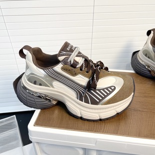 Trendy Thick-soled Torre Shoes 2025 Spring New Style High-rise Women's Shoes Fashionable All-match Casual sneaker Women