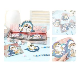 Guangbo 21017 New Cat Fosandi Shark Cat Series PVC Bronzing Stickers High Color Value Student Handmade Leaves